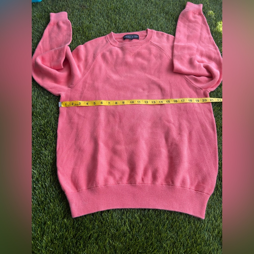 Pebble Beach Coral Crewneck Sweater